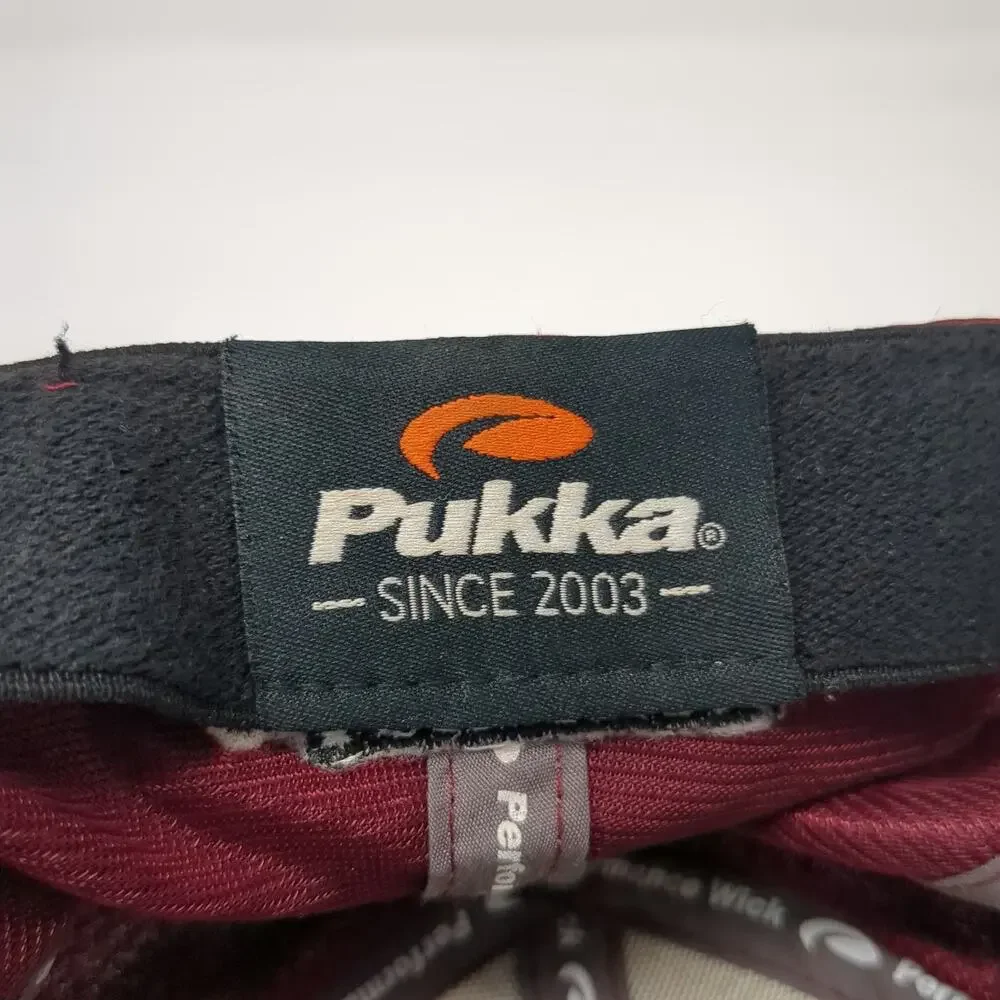 Pukka Baseball Cap Red Black One Size Abington Ghosts Performance Stretch Hat